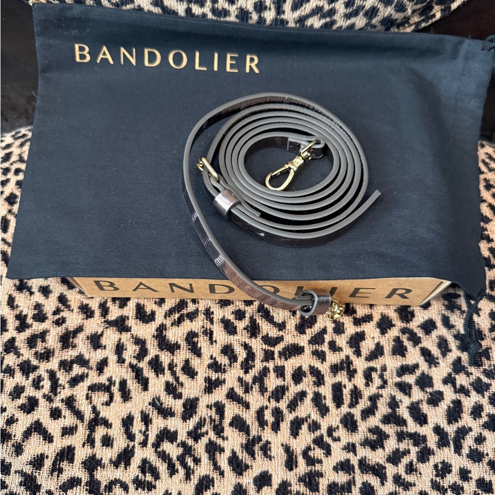 Bandolier Donna Metallic Taupe/Gold with Crossbody Strap